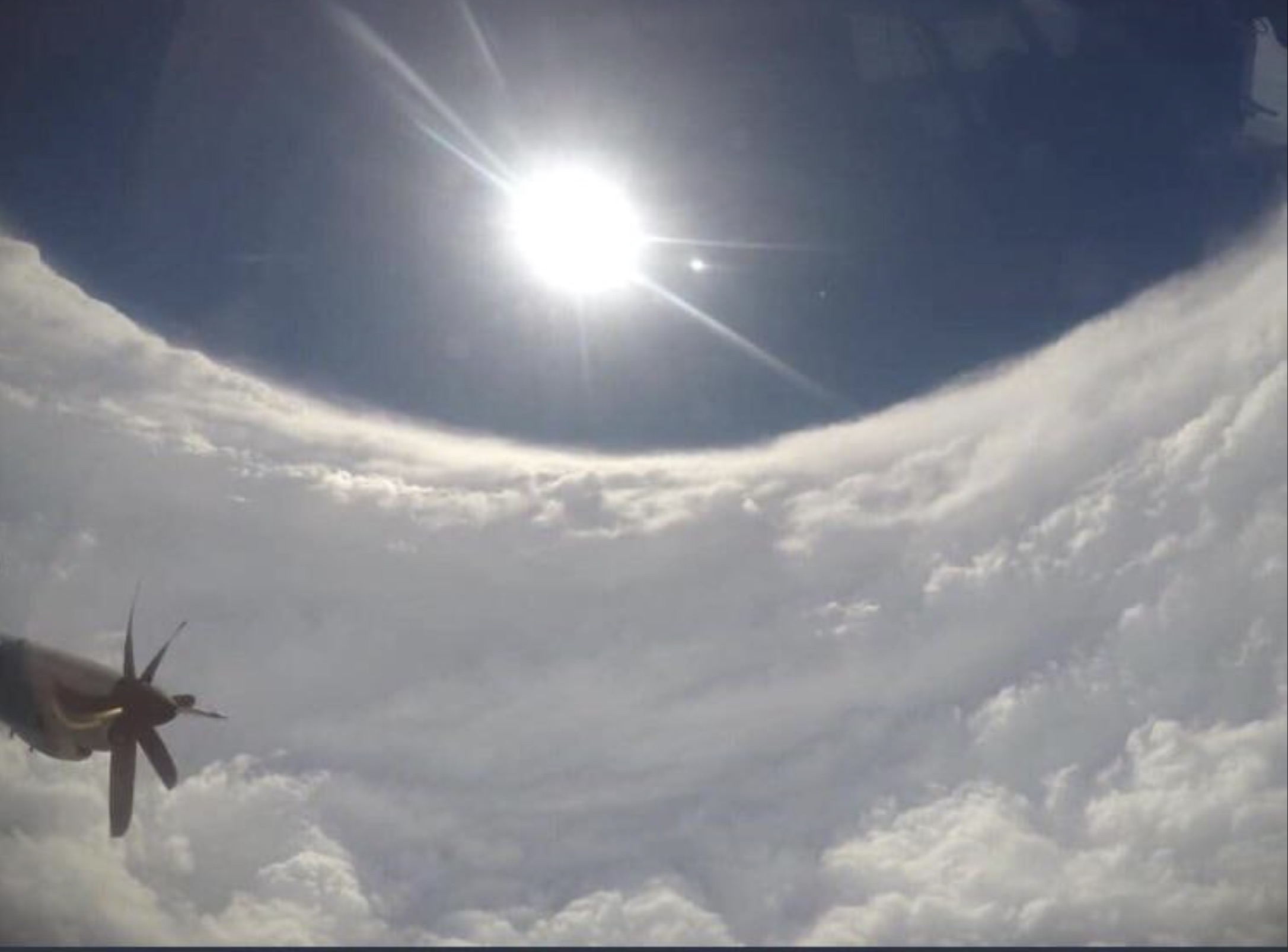 A view inside the eye of Hurricane Dorian 